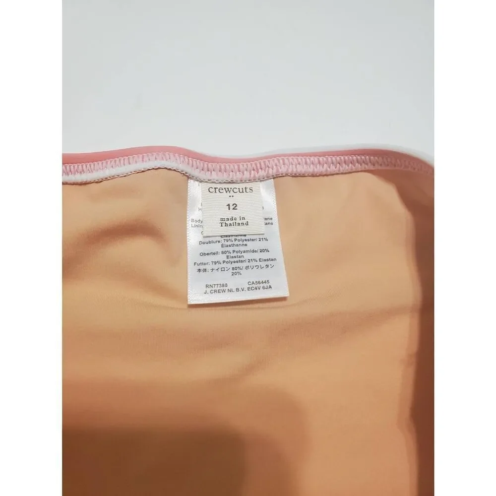 Crewcuts Girls Pastel Rainbow Striped UPF 50 Bikini Bottom NWOT Size 12